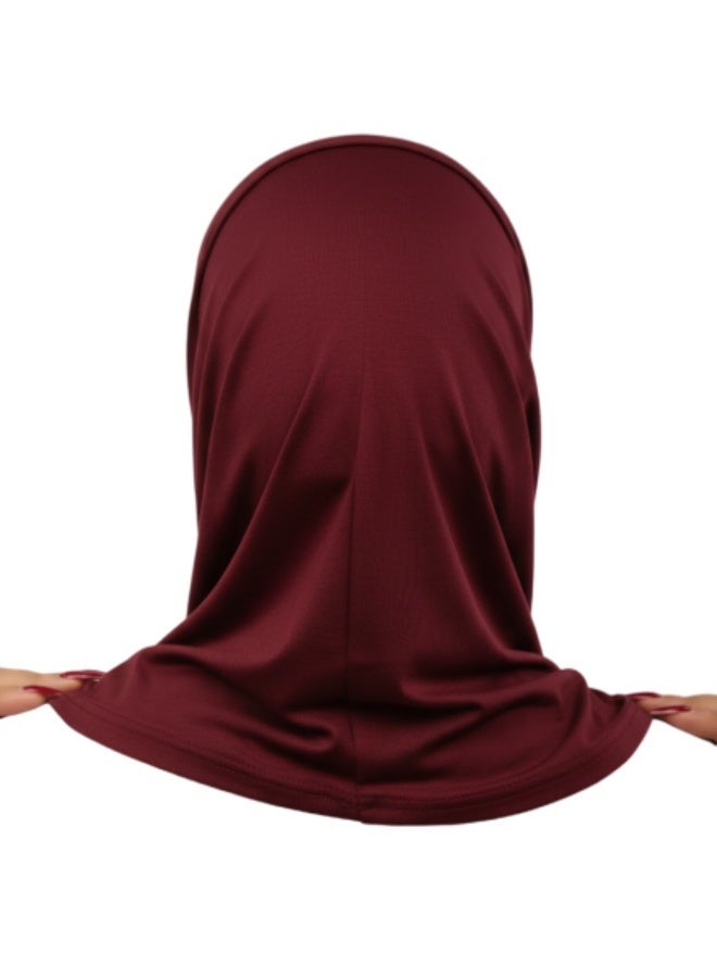 طقم حجاب سوري قطعتين (بندانة مفتوحة + تلبسة) - قطن ليكرا فاخر - ألوان متعددة - Image 3